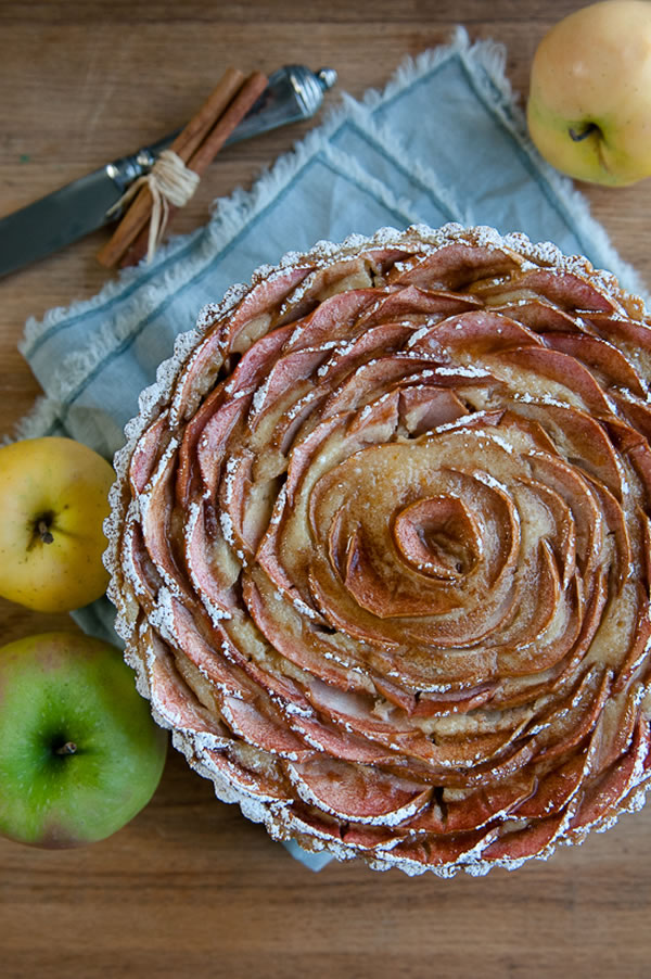 rose to the occasion – apple frangipane tart