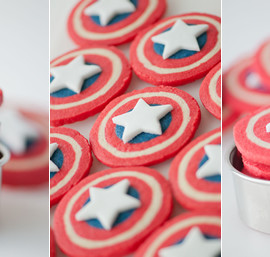 Captain America Cookies for Independence Day
